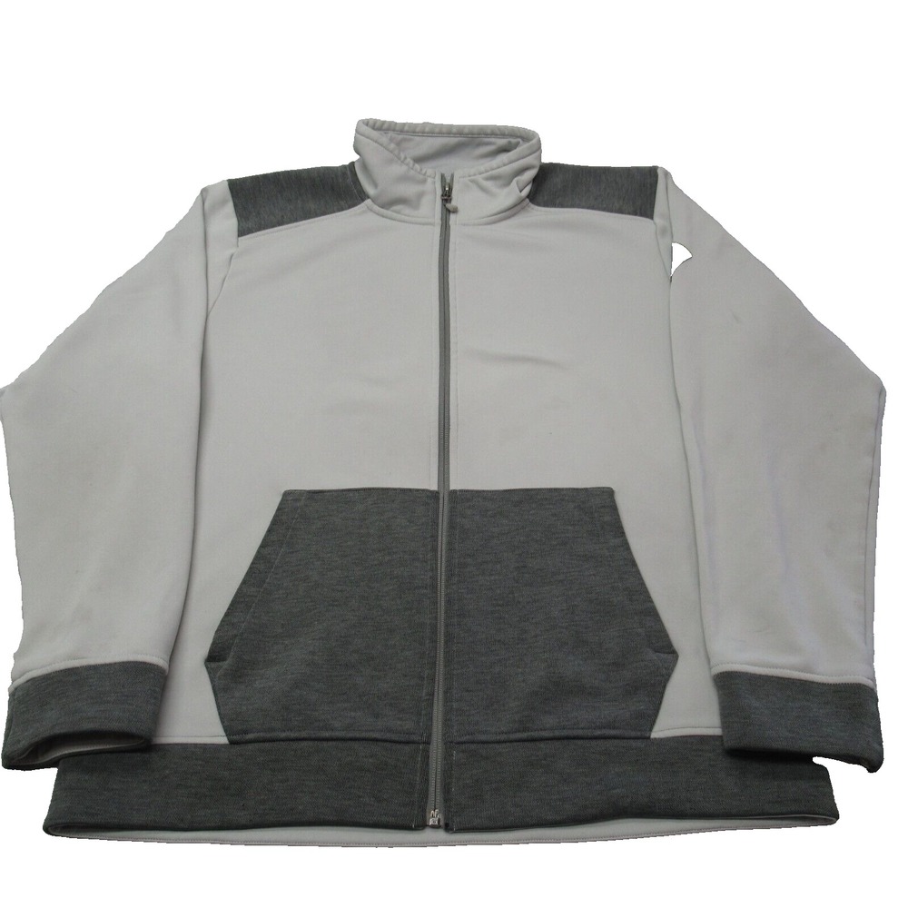 The North Face Jacket Men Large Brown Wool Shoulder Pockets Full Zip Outdoor *